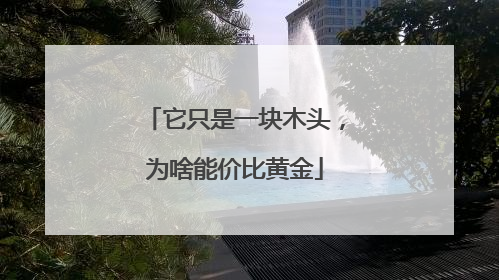 它只是一块木头，为啥能价比黄金