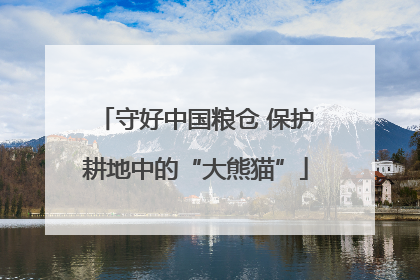 守好中国粮仓 保护耕地中的“大熊猫”