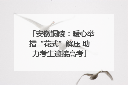 安徽铜陵：暖心举措“花式”解压 助力考生迎接高考