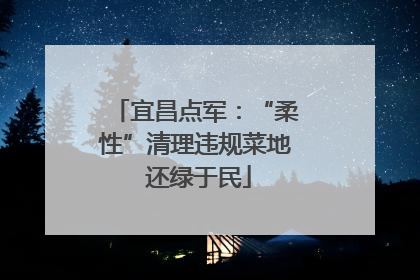 宜昌点军：“柔性”清理违规菜地 还绿于民