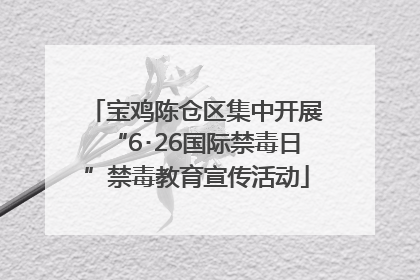宝鸡陈仓区集中开展“6･26国际禁毒日”禁毒教育宣传活动