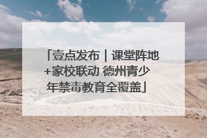 壹点发布｜课堂阵地+家校联动 德州青少年禁毒教育全覆盖