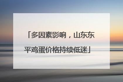 多因素影响，山东东平鸡蛋价格持续低迷