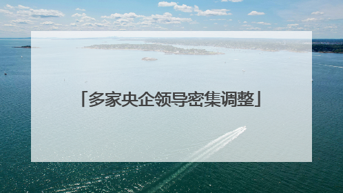 多家央企领导密集调整