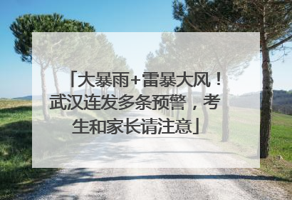大暴雨+雷暴大风！武汉连发多条预警，考生和家长请注意