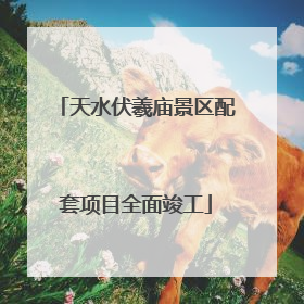 天水伏羲庙景区配套项目全面竣工