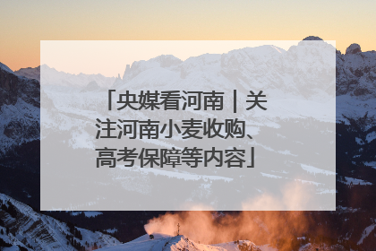 央媒看河南｜关注河南小麦收购、高考保障等内容