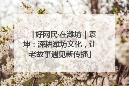好网民·在潍坊｜袁坤：深耕潍坊文化，让老故事遇见新传播