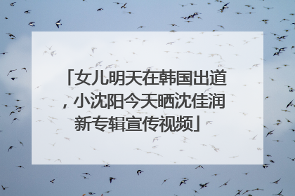 女儿明天在韩国出道，小沈阳今天晒沈佳润新专辑宣传视频
