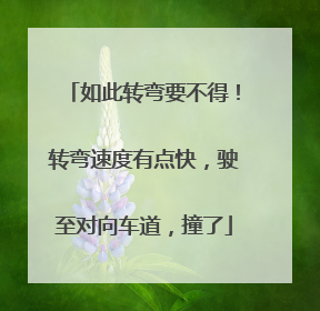 如此转弯要不得！转弯速度有点快，驶至对向车道，撞了
