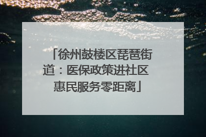 徐州鼓楼区琵琶街道：医保政策进社区 惠民服务零距离