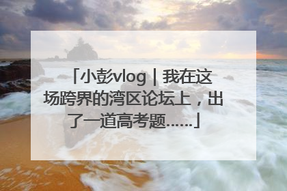 小彭vlog｜我在这场跨界的湾区论坛上，出了一道高考题……