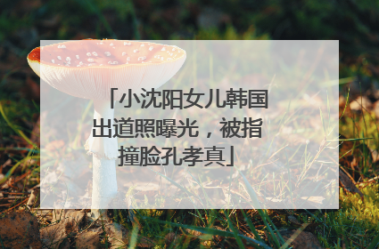 小沈阳女儿韩国出道照曝光，被指撞脸孔孝真