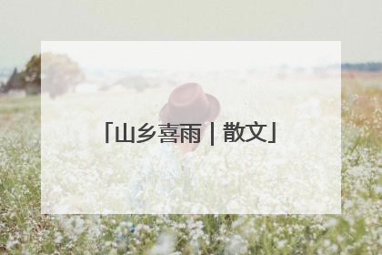 山乡喜雨｜散文