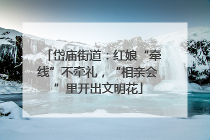 岱庙街道：红娘“牵线”不牵礼，“相亲会”里开出文明花