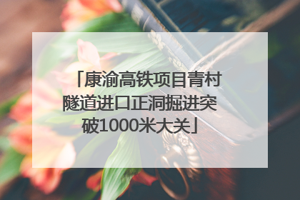康渝高铁项目青村隧道进口正洞掘进突破1000米大关