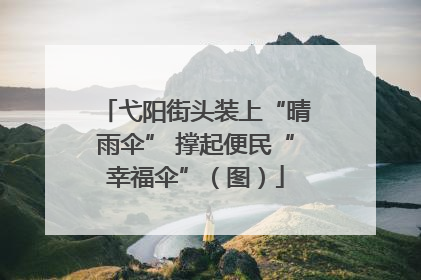 弋阳街头装上“晴雨伞” 撑起便民“幸福伞”（图）