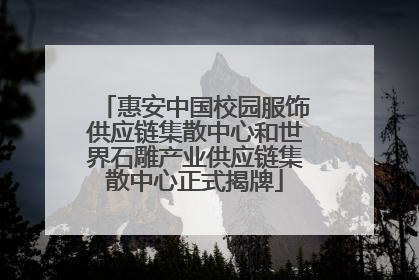 惠安中国校园服饰供应链集散中心和世界石雕产业供应链集散中心正式揭牌