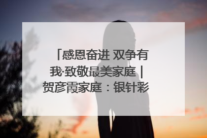 感恩奋进 双争有我·致敬最美家庭｜贺彦霞家庭：银针彩线绣出好日子