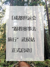 成都世运会“跟着赛事去旅行”武侯站正式启动
