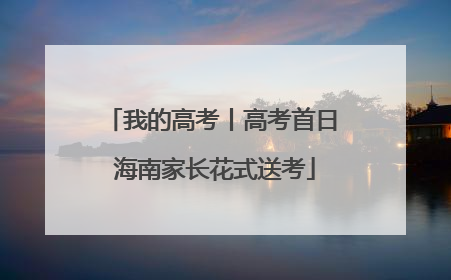 我的高考丨高考首日 海南家长花式送考