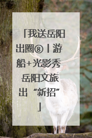 我送岳阳出圈⑧丨游船+光影秀 岳阳文旅出“新招”