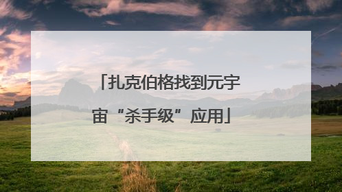 扎克伯格找到元宇宙“杀手级”应用