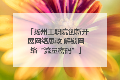 扬州工职院创新开展网络思政 解锁网络“流量密码”