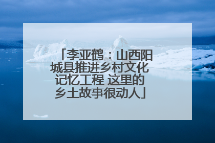 李亚鹤：山西阳城县推进乡村文化记忆工程 这里的乡土故事很动人