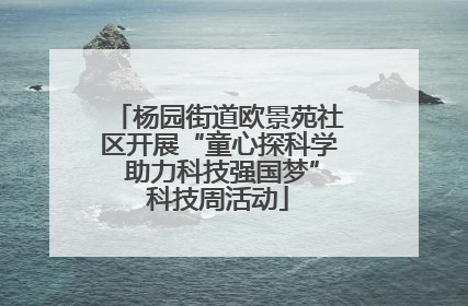 杨园街道欧景苑社区开展“童心探科学 助力科技强国梦”科技周活动