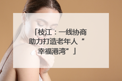 枝江：一线协商助力打造老年人“幸福港湾”