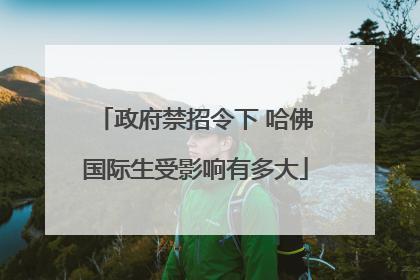 政府禁招令下 哈佛国际生受影响有多大