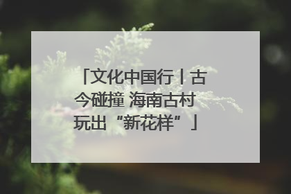 文化中国行丨古今碰撞 海南古村玩出“新花样”
