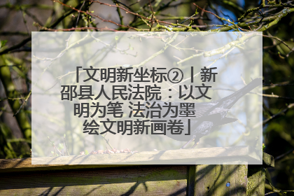 文明新坐标②丨新邵县人民法院：以文明为笔 法治为墨 绘文明新画卷