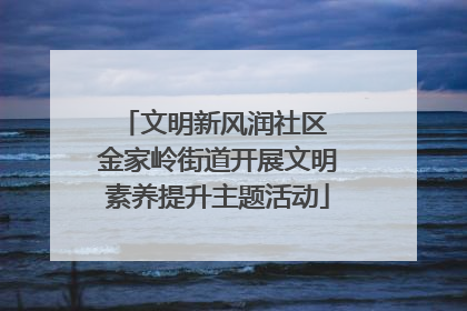 文明新风润社区 金家岭街道开展文明素养提升主题活动