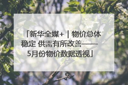 新华全媒+｜物价总体稳定 供需有所改善——5月份物价数据透视