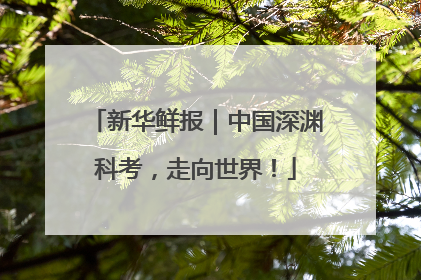 新华鲜报｜中国深渊科考，走向世界！