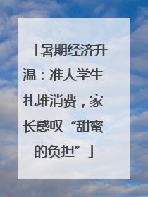 暑期经济升温：准大学生扎堆消费，家长感叹“甜蜜的负担”
