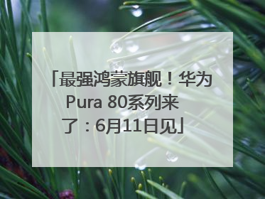 最强鸿蒙旗舰！华为Pura 80系列来了：6月11日见