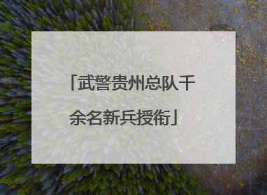 武警贵州总队千余名新兵授衔