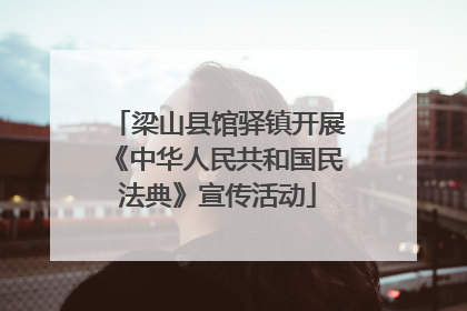 梁山县馆驿镇开展《中华人民共和国民法典》宣传活动