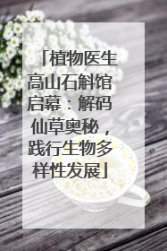 植物医生高山石斛馆启幕：解码仙草奥秘，践行生物多样性发展