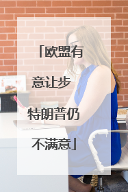 欧盟有意让步 特朗普仍不满意