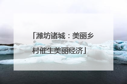 潍坊诸城：美丽乡村催生美丽经济