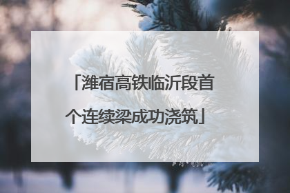 潍宿高铁临沂段首个连续梁成功浇筑