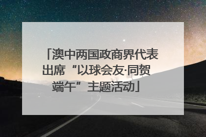 澳中两国政商界代表出席“以球会友·同贺端午”主题活动
