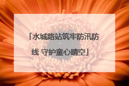 水城路站筑牢防汛防线 守护童心晴空