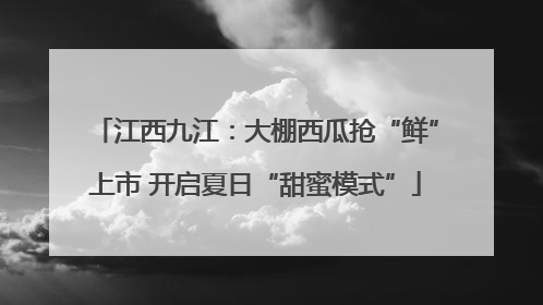 江西九江：大棚西瓜抢“鲜”上市 开启夏日“甜蜜模式”