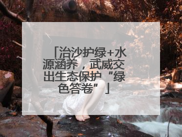 治沙护绿+水源涵养，武威交出生态保护“绿色答卷”
