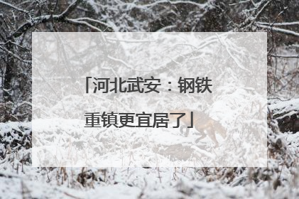 河北武安：钢铁重镇更宜居了